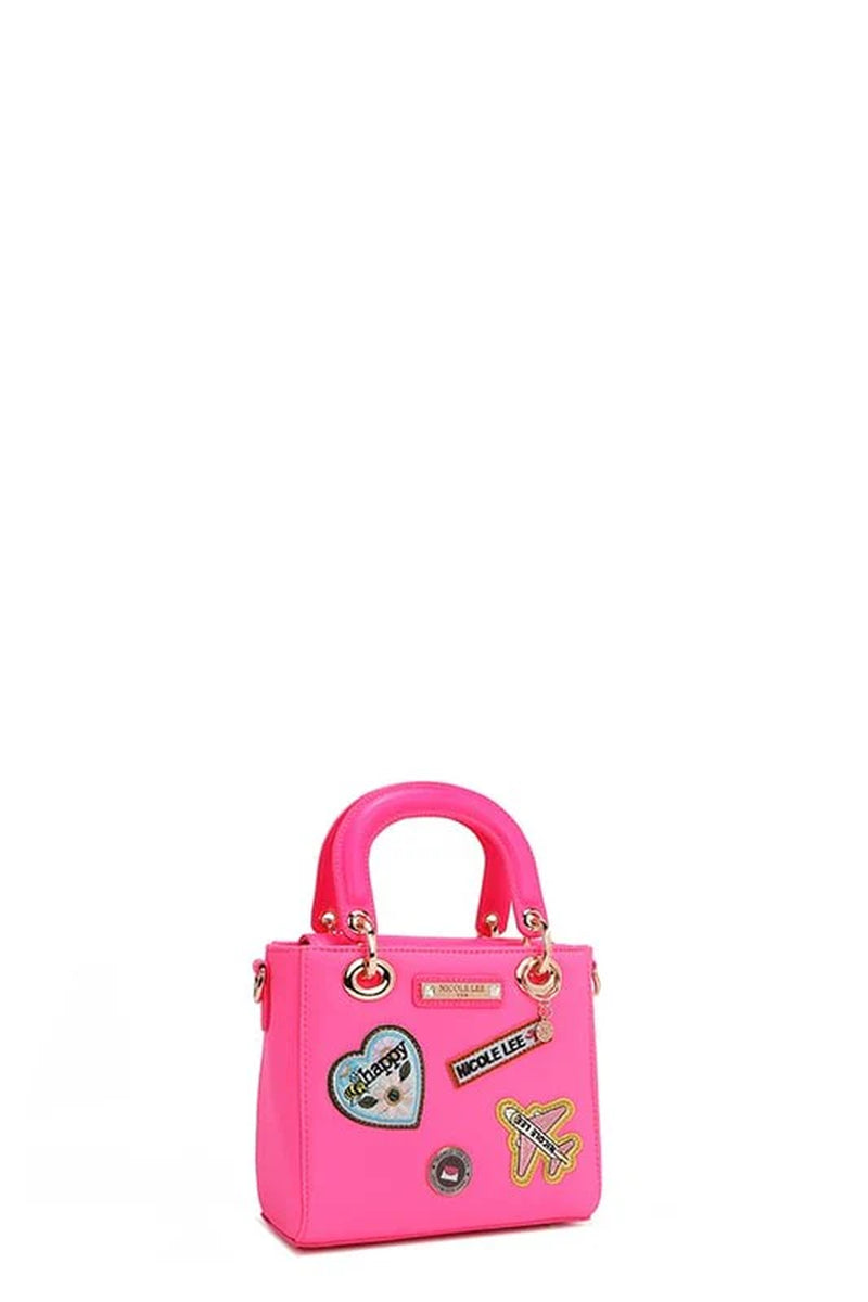 Nicole Lee USA Color Patch Handbag with Top Handle