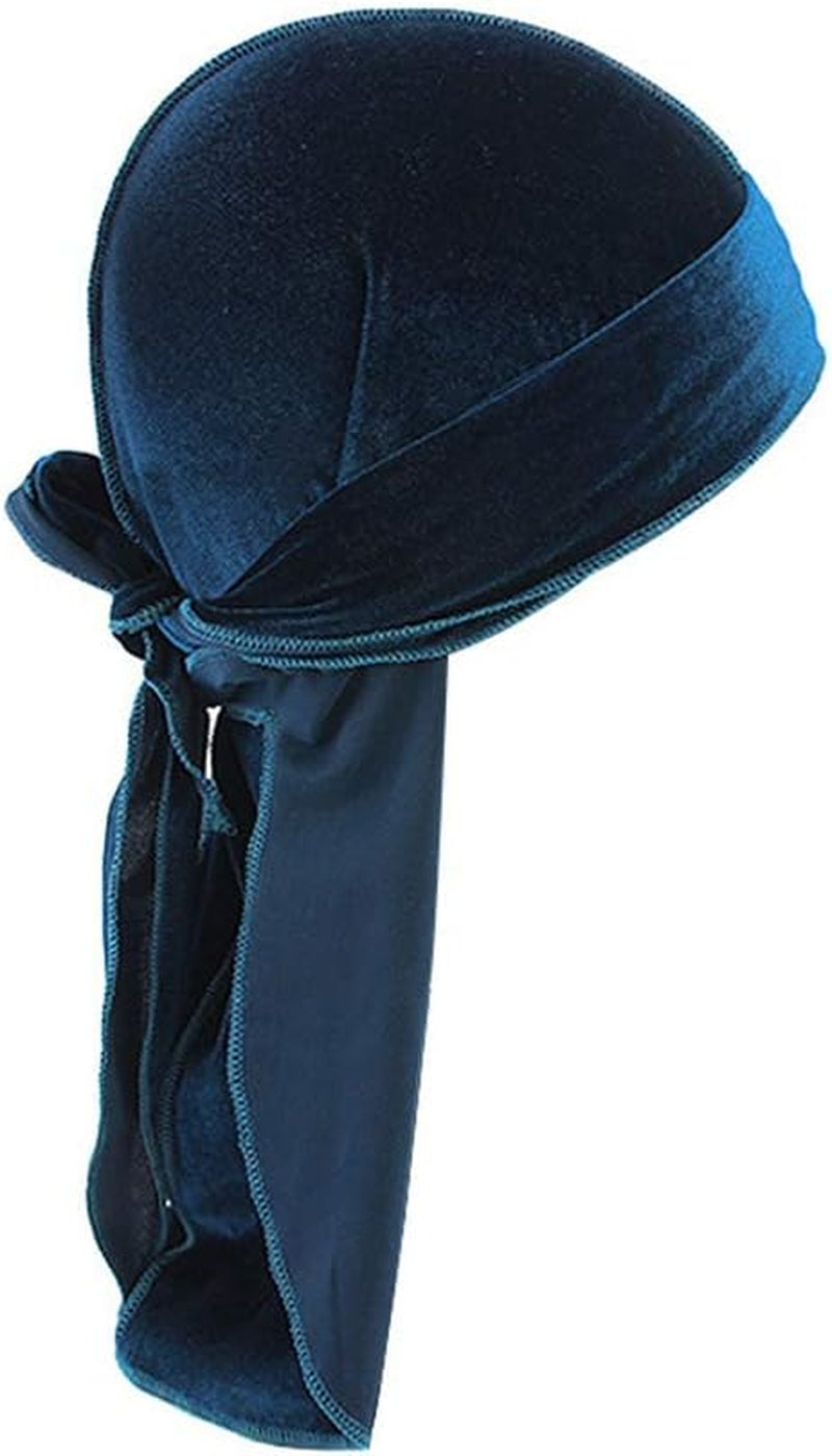 Durags Doo Rag Dew Rags for Men 360 Waves 3Pack Velvet Durags Headwear Skull Hat Headwraps for Men Women