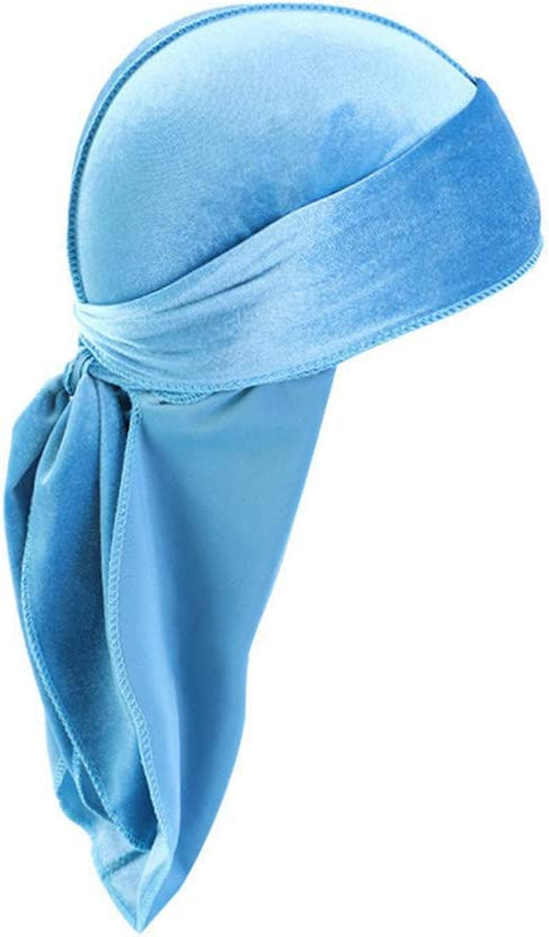 Durags Doo Rag Dew Rags for Men 360 Waves 3Pack Velvet Durags Headwear Skull Hat Headwraps for Men Women