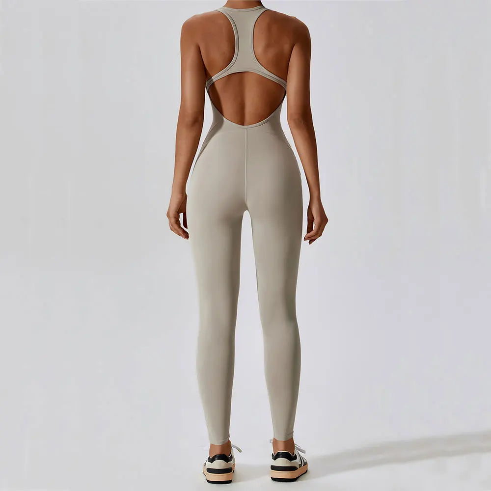 Women's Yoga Jumpsuit and Fitness Overalls Set - Activewear for Pilates and Gym Workouts
