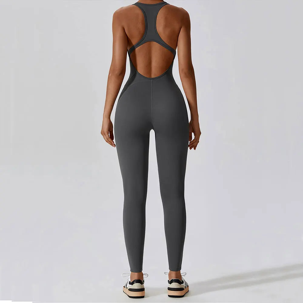 Women's Yoga Jumpsuit and Fitness Overalls Set - Activewear for Pilates and Gym Workouts
