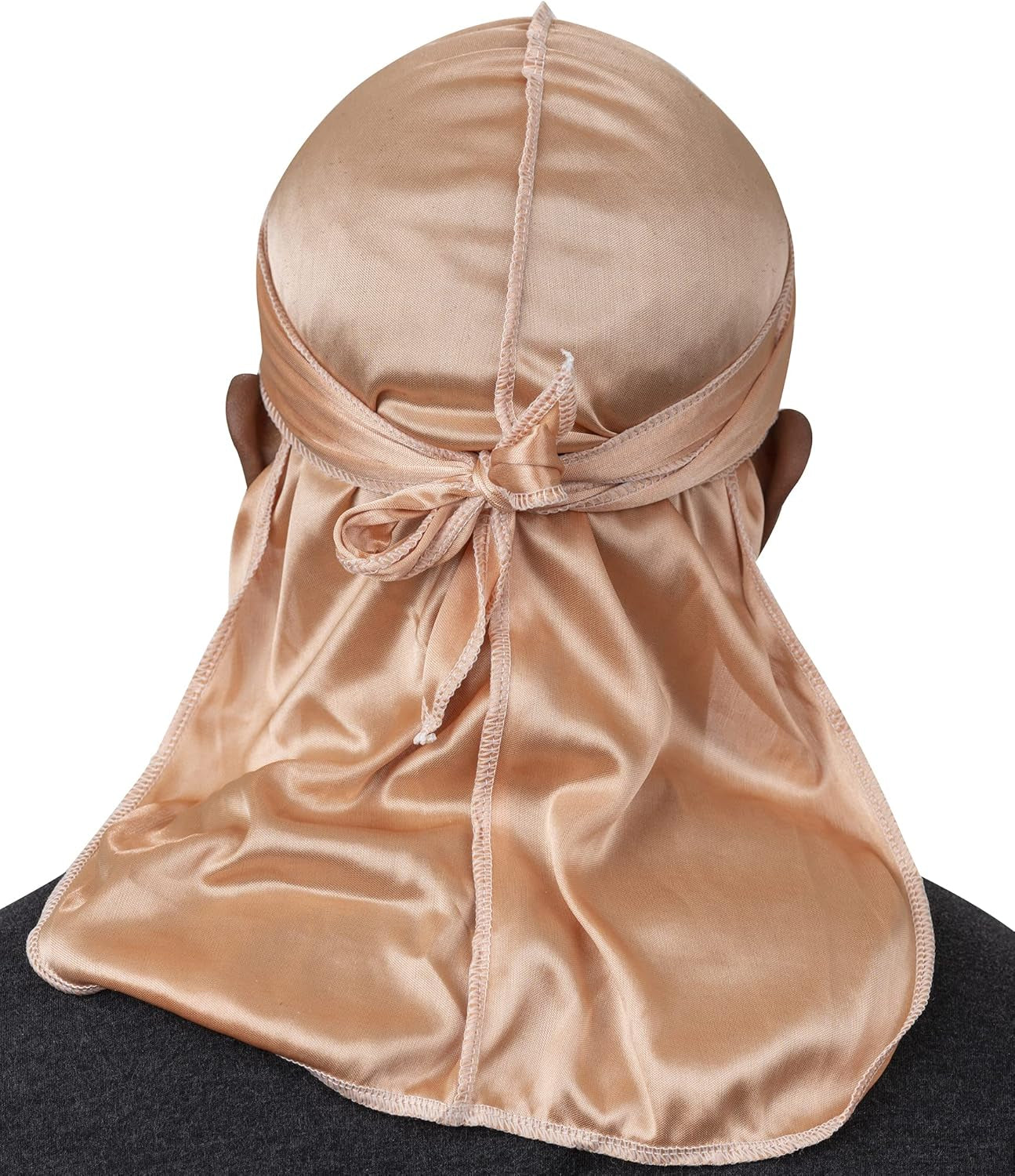 Superior Silk Durag - Smooth Silk Durag for Men & Women, Long Double Wide Straps, outside Seam Triple Stitch Du Rag