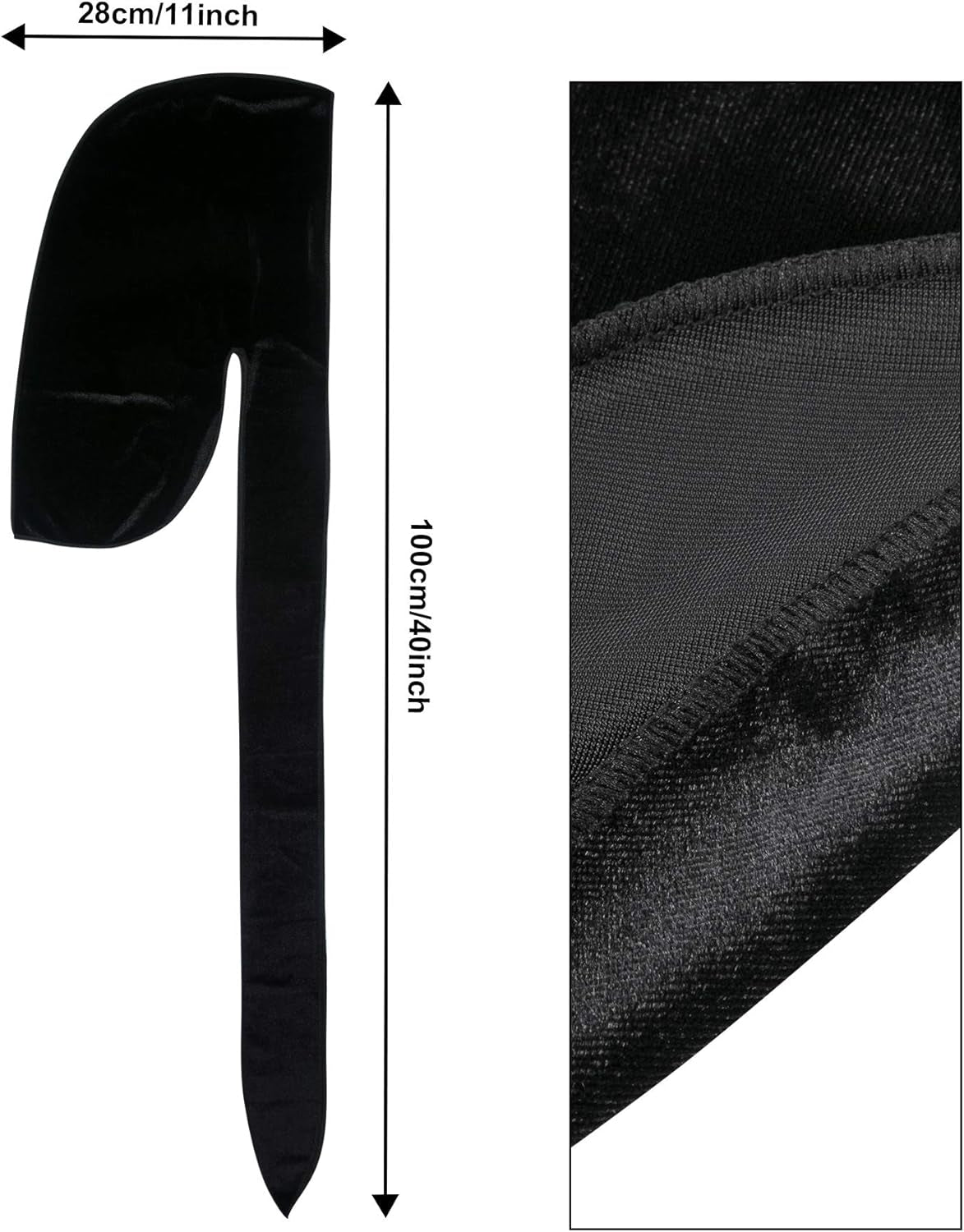 4 Pieces Men'S Velvet Durag with Long Tail Soft Durag Headwraps for 360 Waves