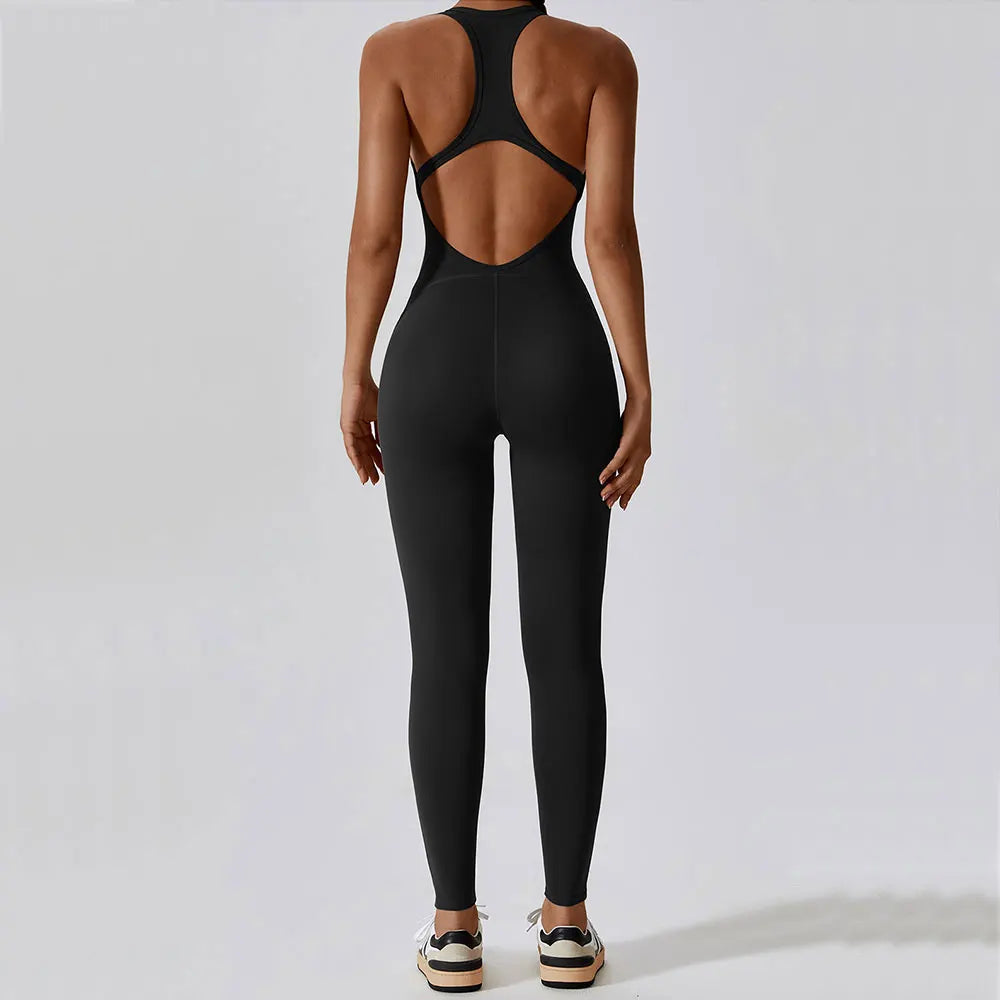 Women's Yoga Jumpsuit and Fitness Overalls Set - Activewear for Pilates and Gym Workouts