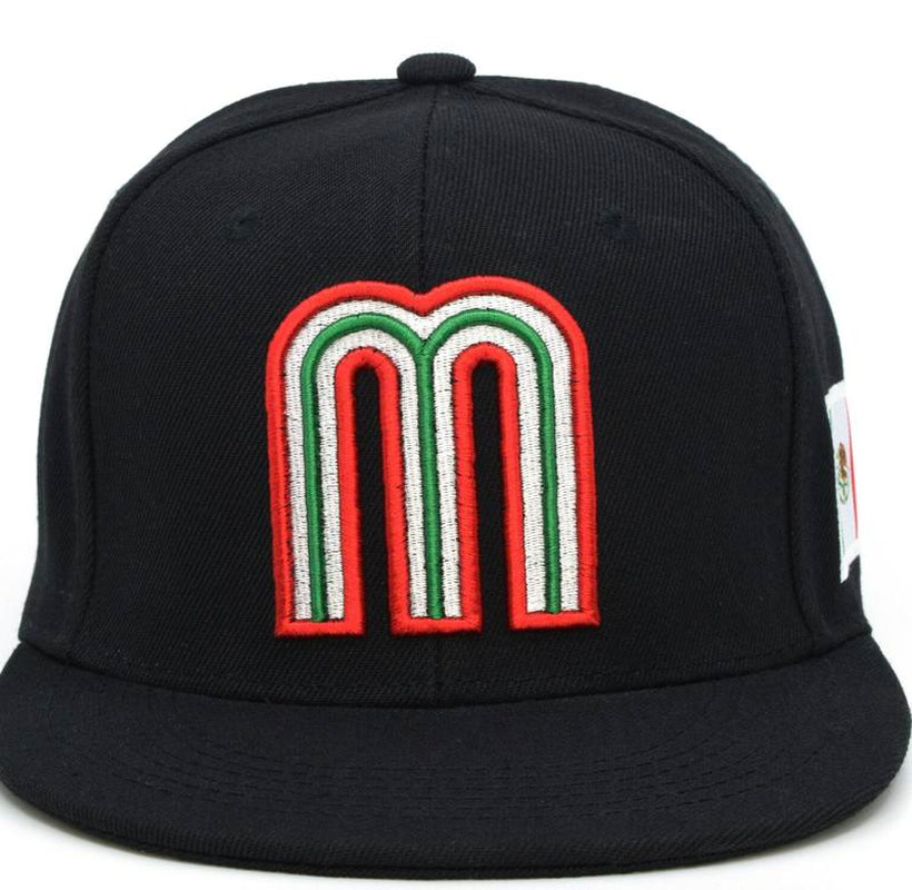 Mexico Hat Red and Black Adjustable Embroidered Baseball Cap Unisex