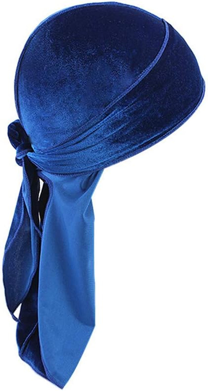 Durags Doo Rag Dew Rags for Men 360 Waves 3Pack Velvet Durags Headwear Skull Hat Headwraps for Men Women