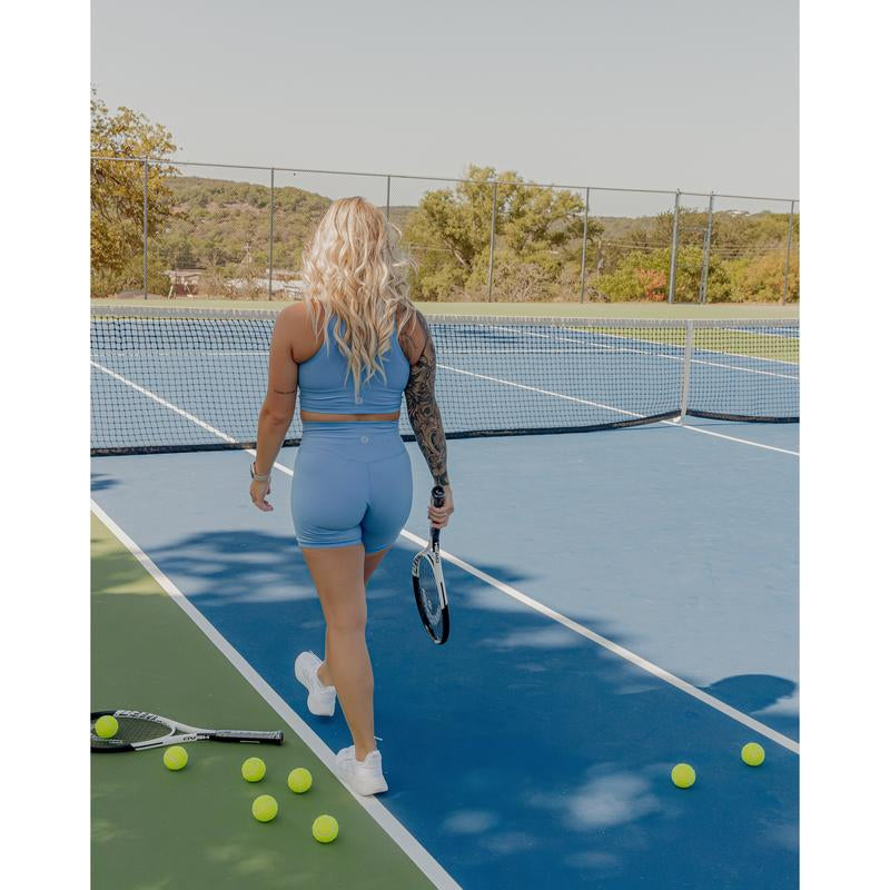 Women'S Seamless Vital Biker Shorts - Bright Blue