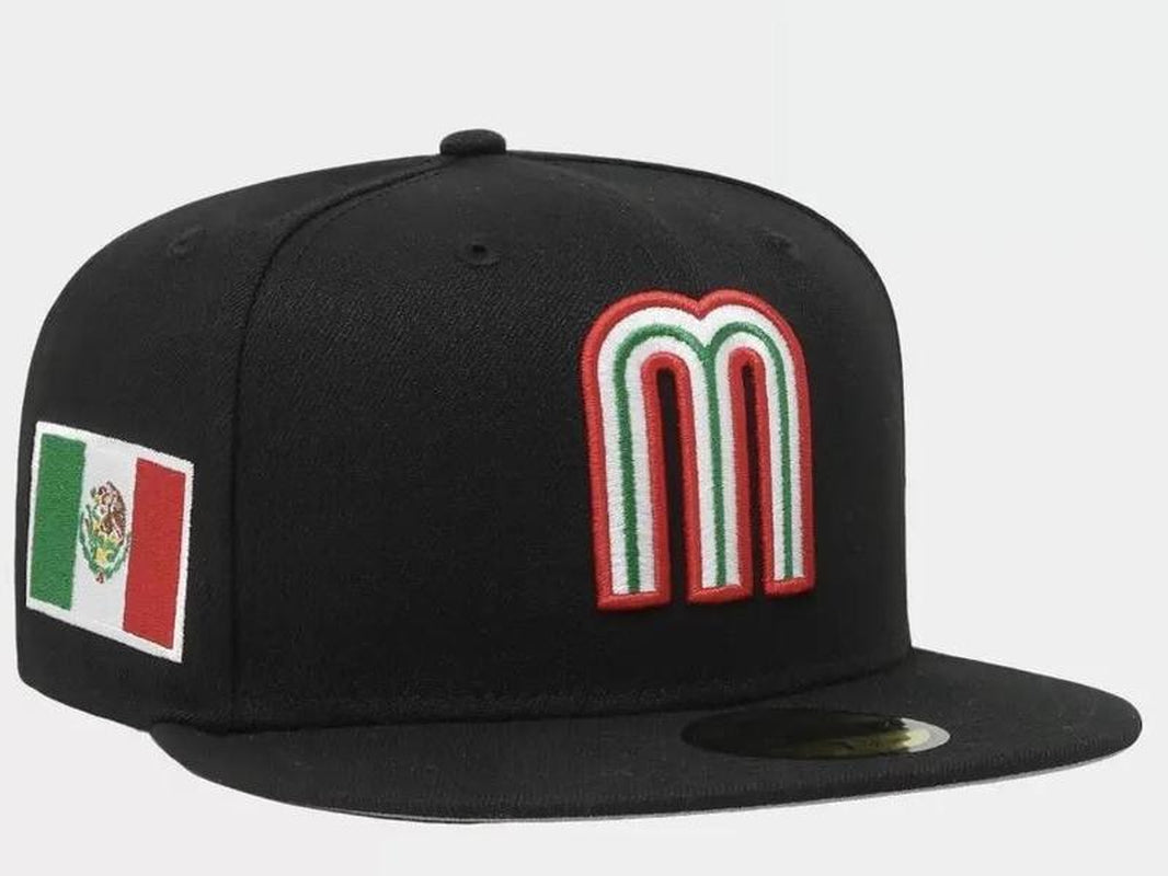 Mexico Hat Red and Black Adjustable Embroidered Baseball Cap Unisex