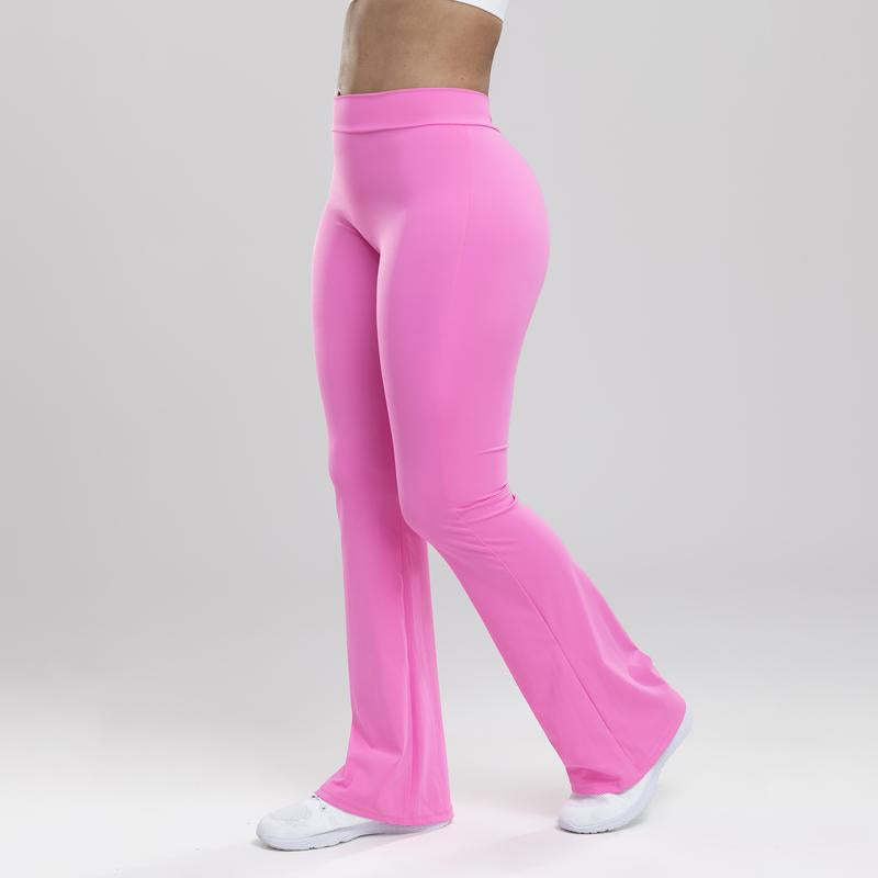 Women'S High Waist Flare Yoga Trousers - V Back Scrunch Butt Stretch Hip Lifting Tights for Gym and Casual Daily Wear, Wide Leg Fit
