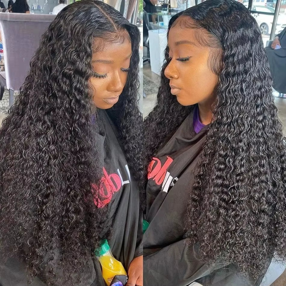 Full Brazilian Deep Wave 13X6 Hd Lace Frontal Human Hair Wig for Women 40 Inch Lace Front Curly Preplucked Cheap Wigs on Sale