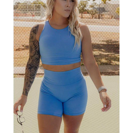 Women'S Seamless Vital Biker Shorts - Bright Blue