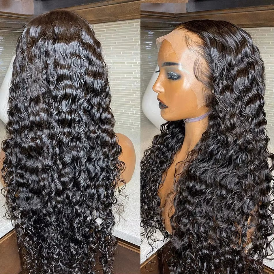 Full Brazilian Deep Wave 13X6 Hd Lace Frontal Human Hair Wig for Women 40 Inch Lace Front Curly Preplucked Cheap Wigs on Sale