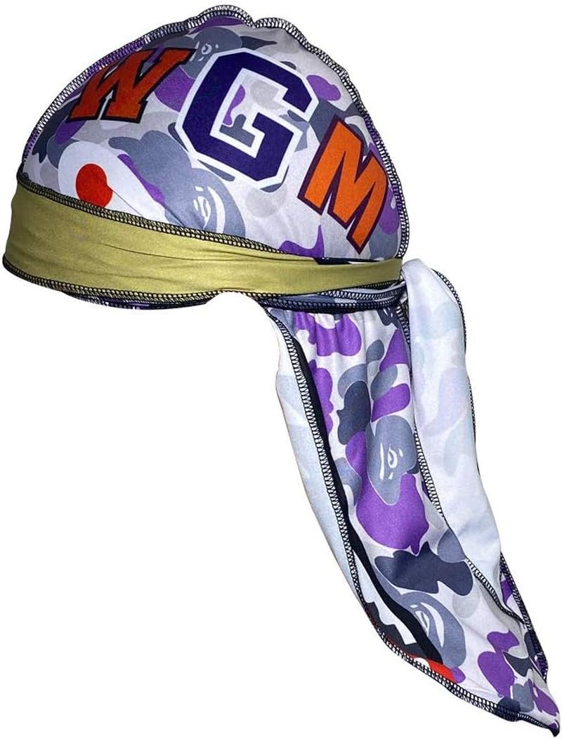 Designer Durag | Customs Two-Tone Designer Durags,Fanshion Du Rag for 360/450/720 Waves,Waver Cap