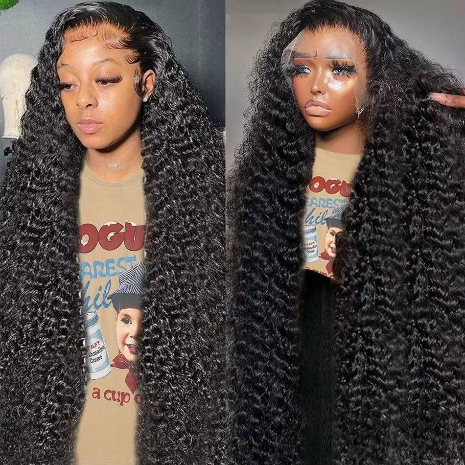 Full Brazilian Deep Wave 13X6 Hd Lace Frontal Human Hair Wig for Women 40 Inch Lace Front Curly Preplucked Cheap Wigs on Sale