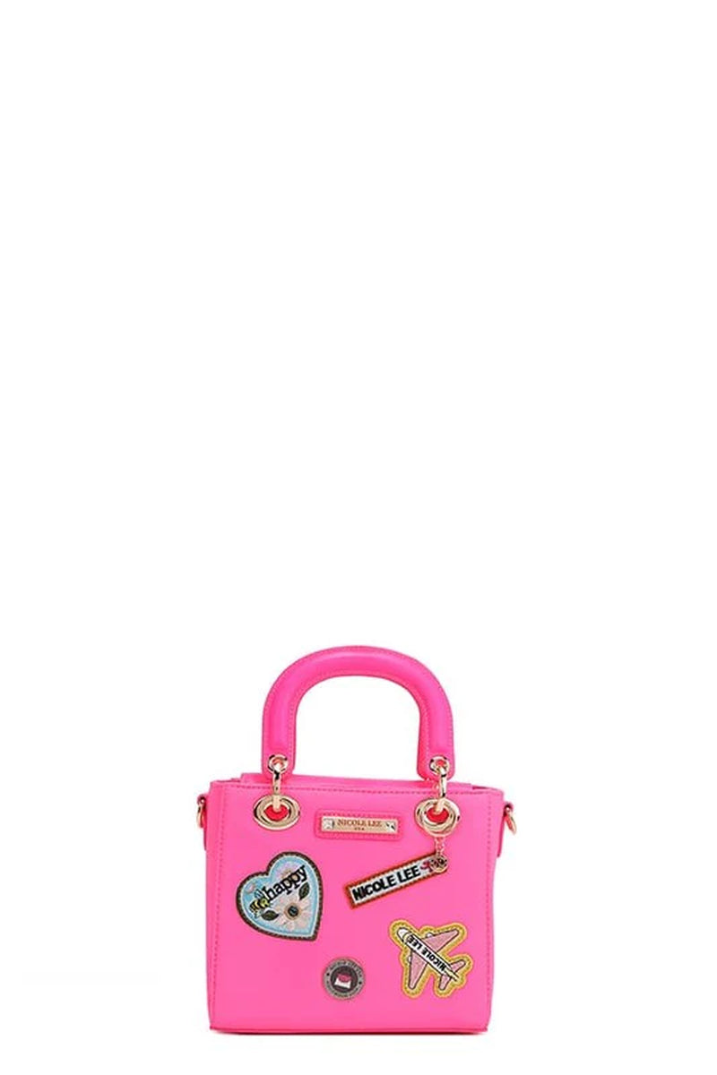 Nicole Lee USA Color Patch Handbag with Top Handle